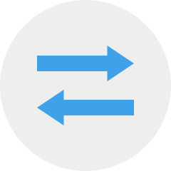 切替を表す矢印アイコン