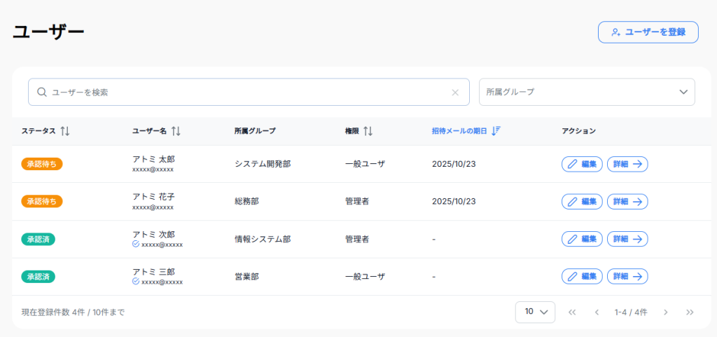 ユーザー一覧