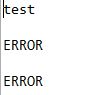 test ERROR ERROR