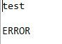 test ERROR